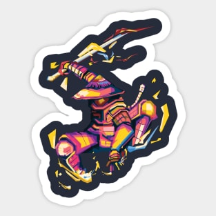 Samurai Fire Sticker